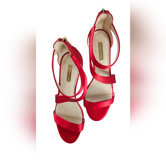 Louise et Cie “Hilio” Red Satin Heels - Sz 9.5 - Picture 2 of 10